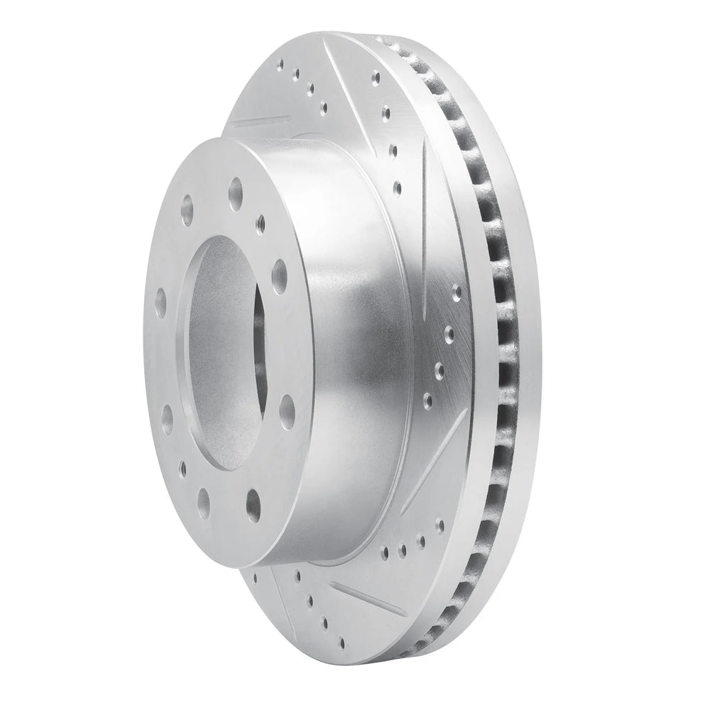 R1 Concepts Brake Rotor Drilled and Slotted Silver Fits Dodge B300