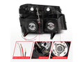 ANZO 04-12 GM Colorado/Canyon/I-Series Crystal Headlights - w/ Light Bar Chrome Housing 4pcs