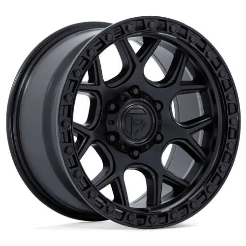 FUEL WHEELS PUMA 17X9 6X4.5 66 1 M-BLK-GB-LP CAST ALUMINUM MATTE BLACK W GLOSS BLACK LIP FC908MB17906401