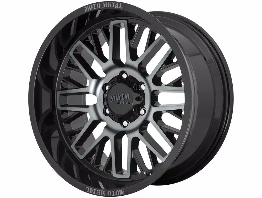 MO802 20x10 6x139.70 GLOSS BLACK MACHINED W/ GRAY TINT (18 mm)