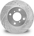 DFC 78-81 Dodge D200 Front Right Drilled & Slotted Silver Brake Rotor
