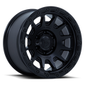 FUEL WHEELS FORTRESS 17X8.5 5X5 71 0 M-BLK G-BLK CAST ALUMINUM MATTE BLACK W GLOSS BLACK LIP FC884MB17855000