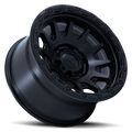 FUEL WHEELS FORTRESS 17X8.5 5X5 71 0 M-BLK G-BLK CAST ALUMINUM MATTE BLACK W GLOSS BLACK LIP FC884MB17855000