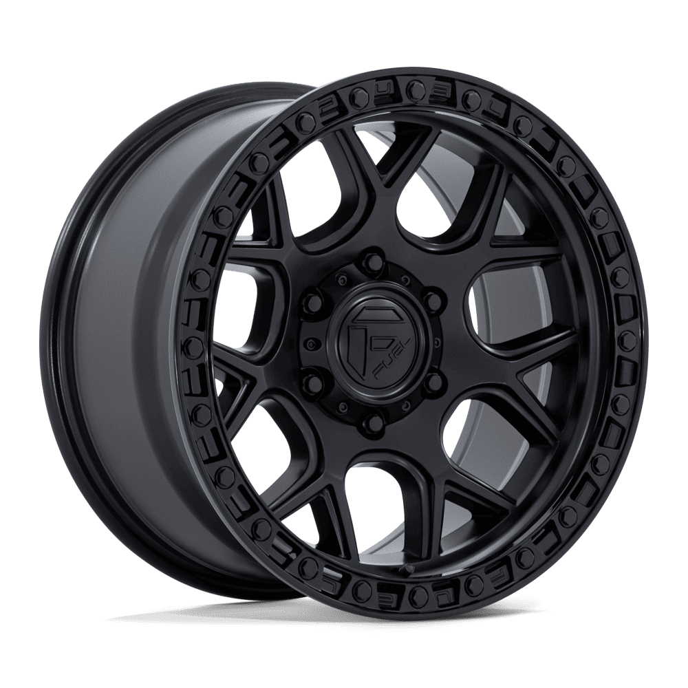 FUEL WHEELS PUMA 17X9 6X5.5 106 1 M-BLK-GB-LP CAST ALUMINUM MATTE BLACK W GLOSS BLACK LIP FC908MB17906801