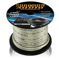 CABLE 4 GA @ 100 FT SILVER RCA CABLE