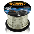 CABLE 4 GA @ 100 FT SILVER RCA CABLE