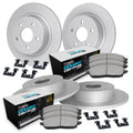R1 Concepts Brake Rotors - Carbon Coated w/ Euro Ceramic Pads Hdw Fits Porsche 912