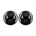 7 IN ROUND 6 LED WITH PARTIAL HALO - BLACK FRONT FACE