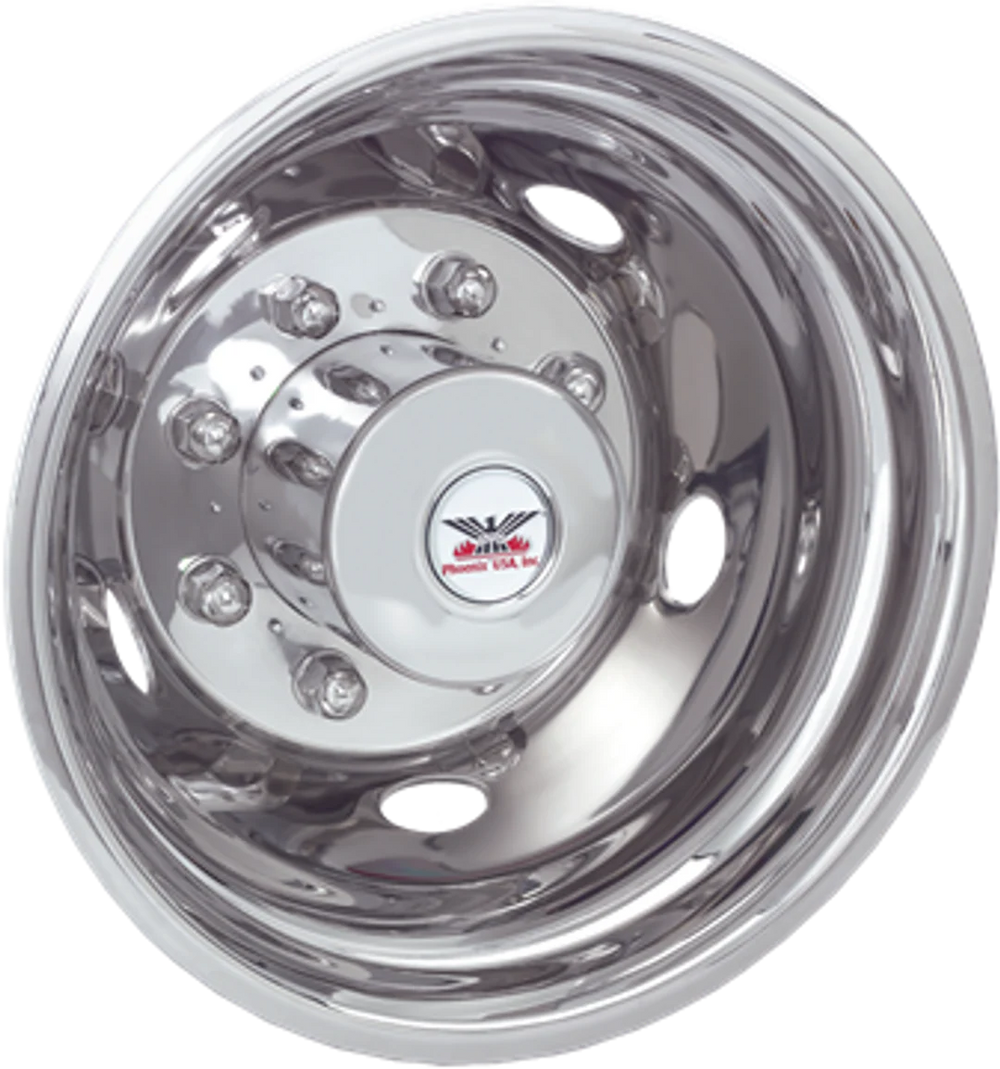 Wheel Simulators: Dually Wheel Simulators 19.5" Wheels; Chrome