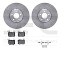 R1 Concepts Brake Rotor- Blank with Optimum Oe Pads Hdw Fits Mercedes-Benz GLC250