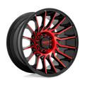 MO807 20X10 5X5.0 18MM GLOSS BLACK MACHINED W/ RED TINT
