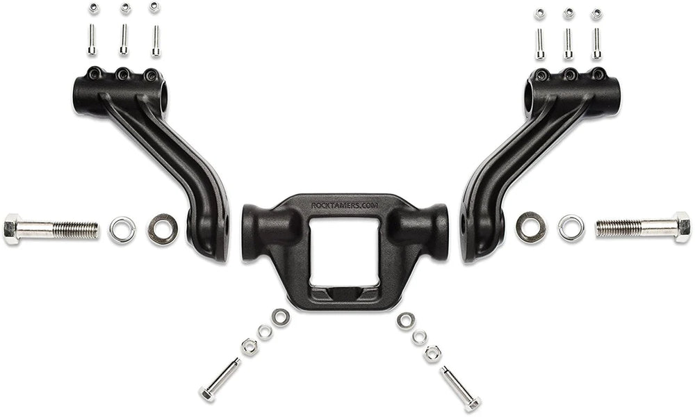Rock Tamers 2.5 Hub Mudflap System Matte Black Stainless Steel Trim Plates 00110