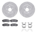 DFC 07-16 Acura RDX Front Drilled & Slotted Geoperformance Rotors 5000 Advanced Pads w/Hardware