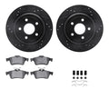 R1 E- Line Series Brake Rotor - D/S - Black w/ Ceramic Pads Hdw Fits Chevrolet Cobalt
