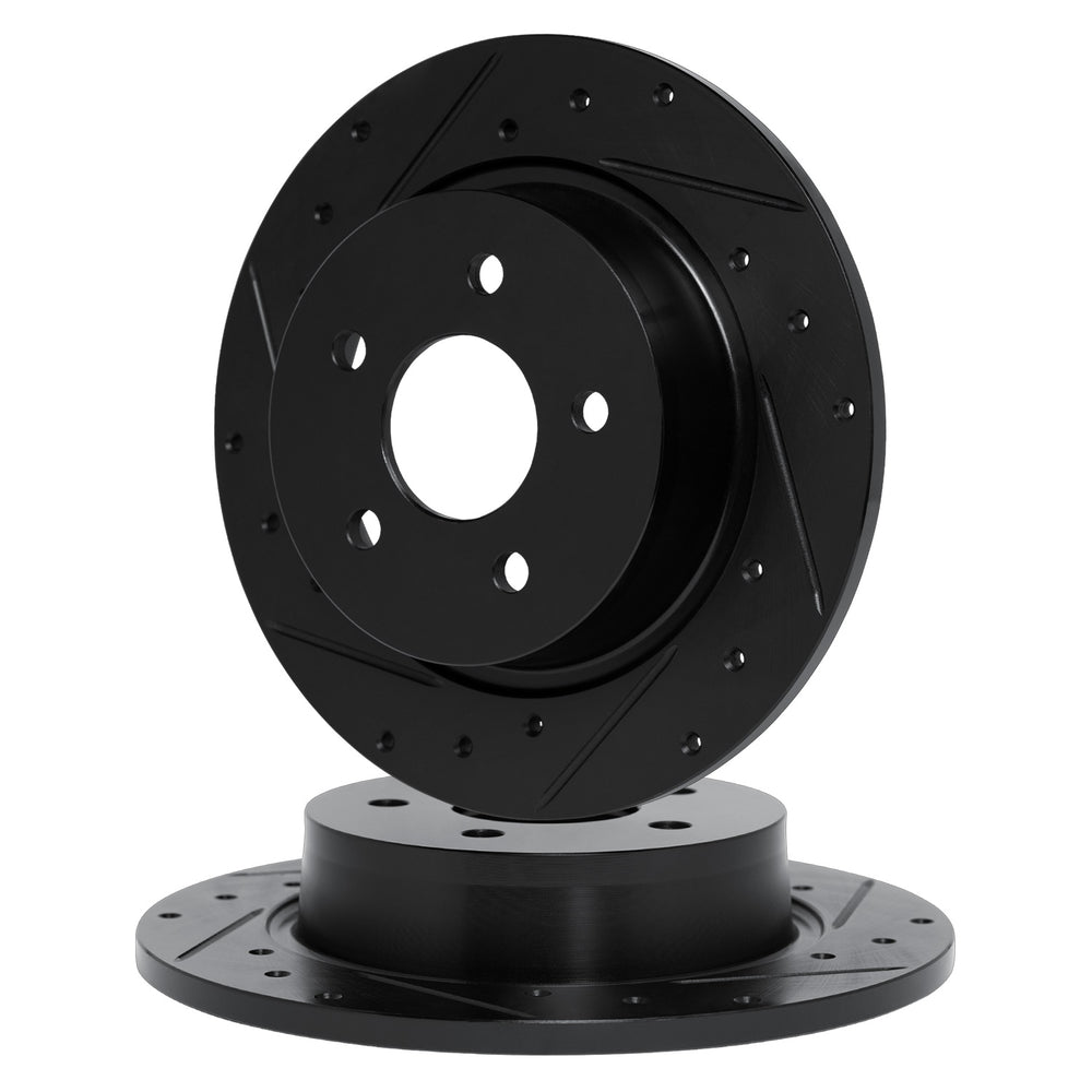 R1 Concepts Brake Rotor- D/S - Black Fits Genesis G70