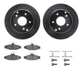 R1 E- Line Series Brake Rotor - D/S - Black w/ Ceramic Pads Hdw Fits Chevrolet Corvette