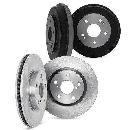DFC 84-89 Jeep Comanche Front & Rear Rotors includes Drums