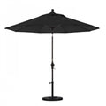 SUN MASTER SERIES 9FT ALUM/FIBERGLASS CRANK COLLAR TILT MARKET UMBRELLA IN BLACK SUNBRELLA