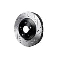 R1 78-81 Dodge B300 Van (71-74) / B300 (75-80) Front Left Drilled & Slotted Black Brake Rotor