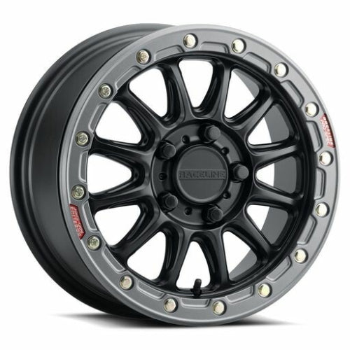 Raceline Wheels ALPHA BLACK W GUNMETAL RING 15X10 5X114.3 25