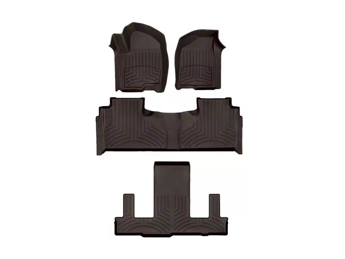 WeatherTech Cocoa Front Rear Rear FloorLiner HP Fits -22-26 Cadillac Chevrolet GMC 471632-1-2-3IM