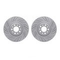 R1 17-25 Alfa Romeo Giulia Front Drilled & Slotted Carbon Coated Brake Rotor Set