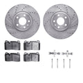 R1 E- Line Series Brake Rotor - D/S - Silver w/ Ceramic Pads Hdw