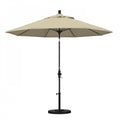 SUN MASTER SERIES 9FT ALUM/FIBERGLASS CRANK COLLAR TILT MARKET UMBRELLA IN BEIGE SUNBRELLA