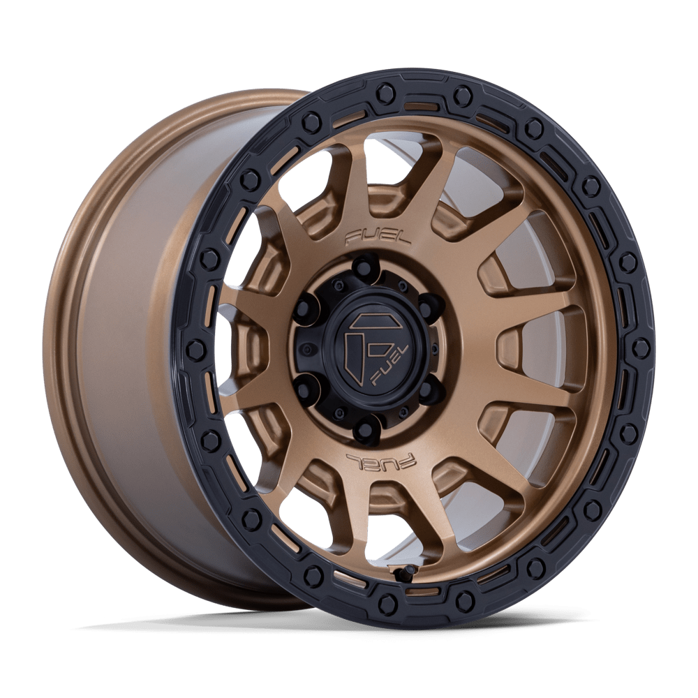 FUEL WHEELS FORTRESS 17X8.5 6X5.5 106 25 M-BRZ GBLK CAST ALUMINUM MATTE BRONZE W GLOSS BLACK LIP FC884ZB17856825