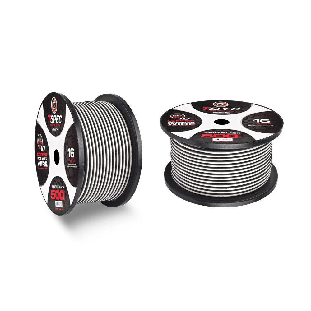 16 AWG 500 FT WHITE/BLACK OFC SPEAKER WIRE V10 SERIES