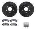 R1 E- Line Series Brake Rotor - D/S - Black w/ Ceramic Pads Hdw