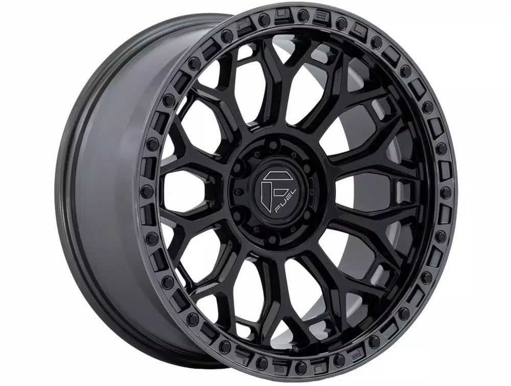 FUEL WHEELS TALON 17X9 6X5.5 106 1 G-BLK-GNMTL CAST ALUMINUM GLOSS BLACK W GUNMETAL LIP FC901BA17906801