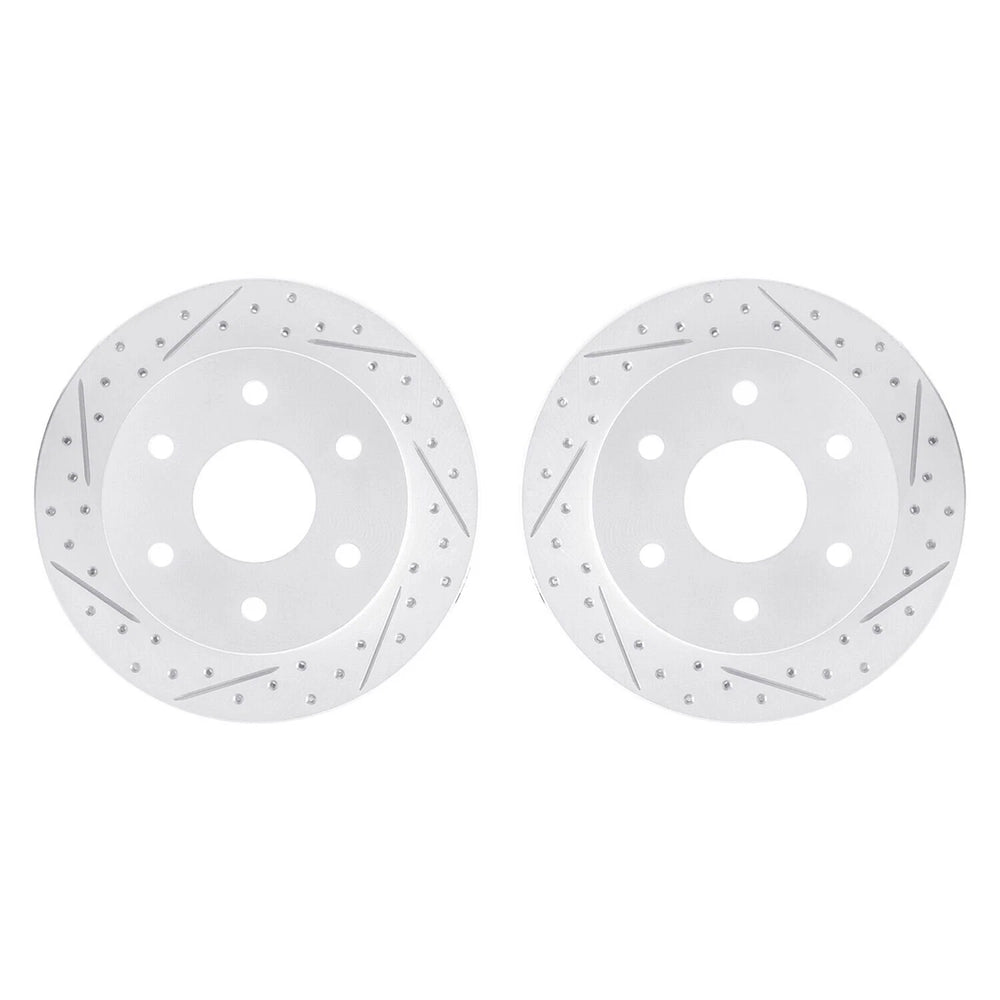 R1 88-00 Cadillac Escalade Front Drilled & Slotted Carbon Coated Brake Rotor Set