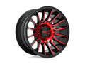 MO807 20X10 8X170 18MM GLOSS BLACK MACHINED W/ RED TINT
