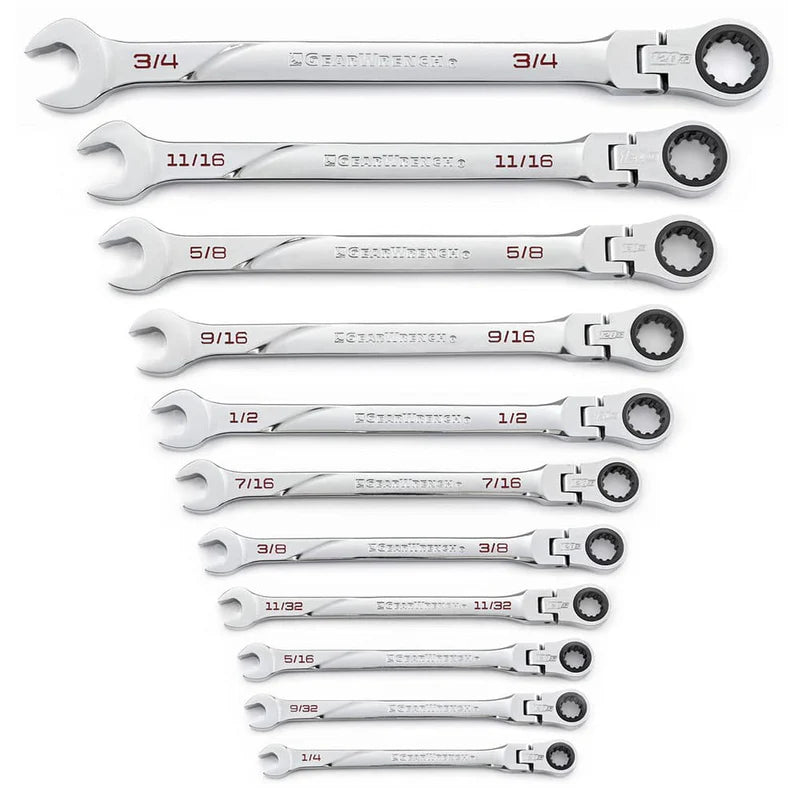 SET WR RAT COMB FLEX 120XP SAE 11PC