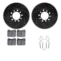 R1 E- Line Series Brake Rotor - D/S - Black w/ Ceramic Pads Hdw Fits Mercedes-Benz 230