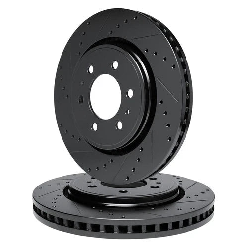 R1 Concepts Brake Rotor- D/S - Black Fits Chevrolet K1500
