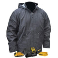 MENS HEATED COAT KITTED BLACK SIZE 2X