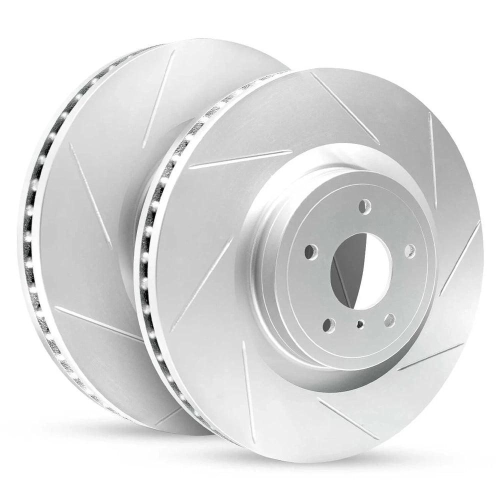 R1 Concepts Brake Rotor- Slotted - Silver Fits Jeep Cherokee