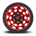 FUEL WHEELS COVERT 17X9 6X4.5 66 QLB 1 CAST ALUMINUM CANDY RED BLACK BEAD RING D69517908750