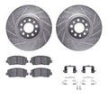 R1 E- Line Series Brake Rotor - D/S - Silver w/ Ceramic Pads Hdw Fits Chrysler 200