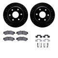 R1 E- Line Series Brake Rotor - D/S - Black w/ Ceramic Pads Hdw