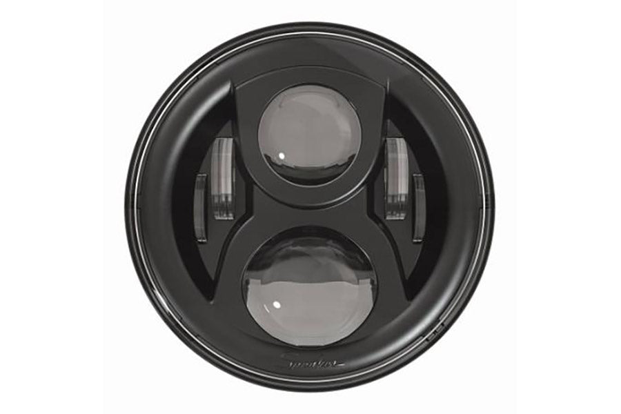 8700 MODEL 1224V DOT LED HIGH/LOW BEAM HEADLIGHT W/BLACK INNER BEZEL SINGLE LIGHT