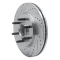 R1 Concepts Brake Rotor Drilled and Slotted Silver Fits Ford F-150