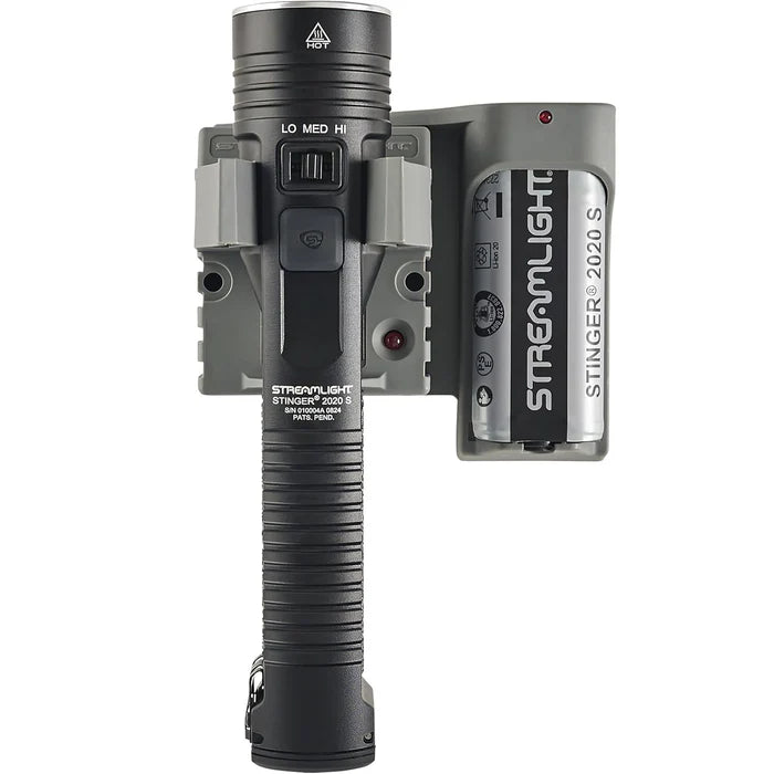 STINGER 2020 S FLASHLIGHT W/ PIGGYBACK CHARGING OPTIONS 120V AC/12V DC BLACK