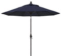 SUN MASTER SERIES 9FT ALUM/FIBERGLASS CRANK COLLAR TILT MARKET UMBRELLA IN NAVY BLUE SUNBRELLA