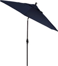 SUN MASTER SERIES 9FT ALUM/FIBERGLASS CRANK COLLAR TILT MARKET UMBRELLA IN NAVY BLUE SUNBRELLA