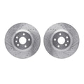 R1 13-19 Buick Regal Front Drilled & Slotted Silver Brake Rotor Set