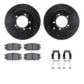 R1 E- Line Series Brake Rotor - D/S - Black w/ Ceramic Pads Hdw