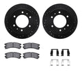 R1 E- Line Series Brake Rotor - D/S - Black w/ Ceramic Pads Hdw Fits Nissan Pathfinder